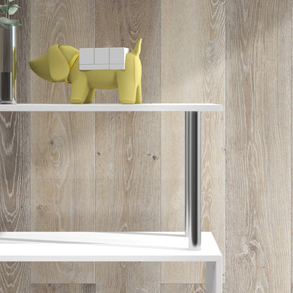 S Shape Bookcase, 5 Tiers Bookshelf, Modern Freestanding Storage Shelf for Home Office, Study, Living Room, 80 x 30 x 145cm