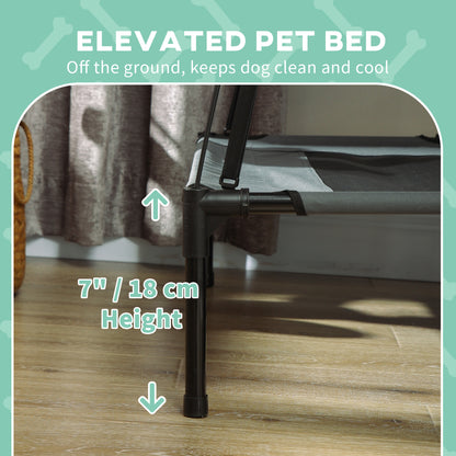Outdoor Dog Bed with Removable Canopy, Portable Raised Dog Bed for Camping, Garden & Beach