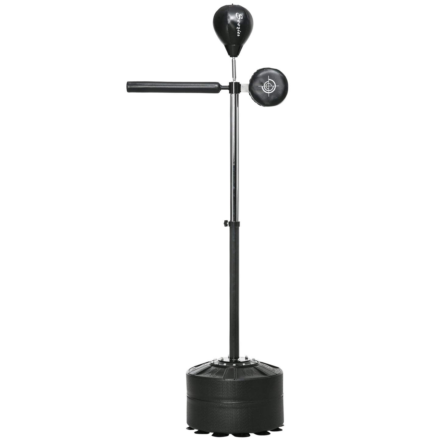 Adjustable Speed Bag, Boxing Bag, with Stand, Reflex Bar, Punching Pad, Black
