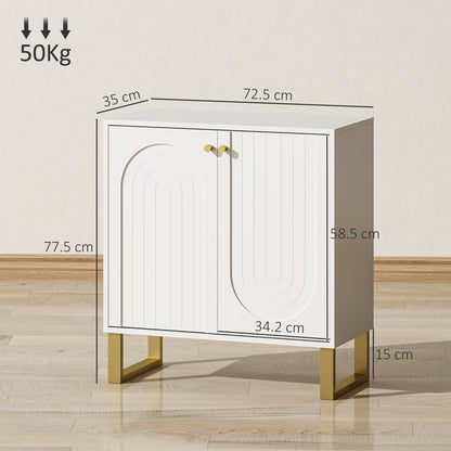 2-Door Sideboard Storage Cabinet - White