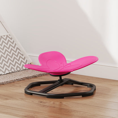 Butterfly-Shaped-kids Swivel Chair, Sensory Spinning Chair for Balance, Coordination Training, Pink