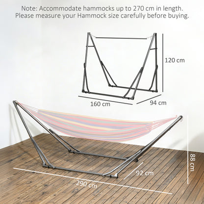 3 in 1 Foldable Hammock Stand, Portable Hanging Chair Stand with Metal Frame, Clothes Drying Rack, Load Capacity 120kg
