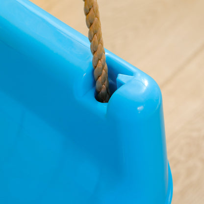 3 in 1 Detachable Kids Swing Seat with Seatbelt, Adjustable Rope for Indoor, Outdoor, Light Blue
