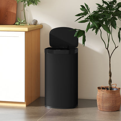 55L Sensor Bin with Soft-Close Lid, Automatic Touchless Motion Sensor Kitchen Bin with Fingerprint Resistant Stainless Steel