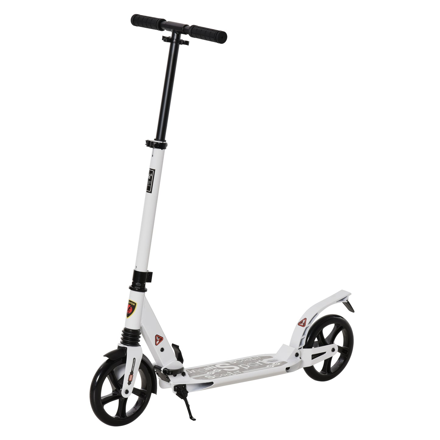 Folding Kick Scooter, Adjustable Ride On Scooter with 200mm Big Wheels and Double Shock Absorption