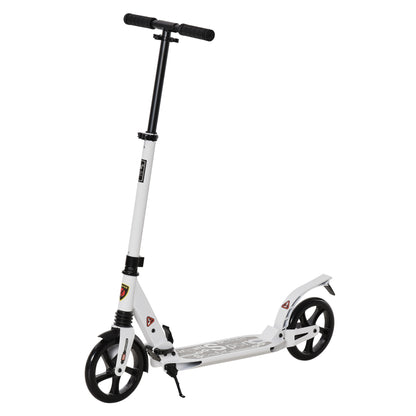Folding Kick Scooter, Adjustable Ride On Scooter with 200mm Big Wheels and Double Shock Absorption