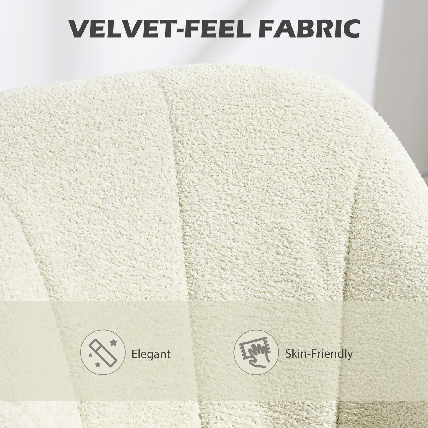 Snow Flannel Office Chair - Beige