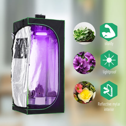 Grow Tent Reflective Mylar Hydroponic with Adjustable Vents and Floor Tray for Indoor Plant Growing