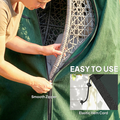 196 x 230 cm Hanging Egg Chair Protective Cover - Green