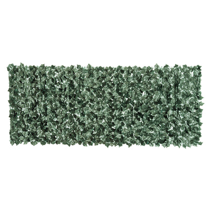 1-Piece Artificial Leaf Hedge Screen Privacy Fence Panel for Garden Outdoor Indoor Decor, Dark Green, 2.4M x 1M