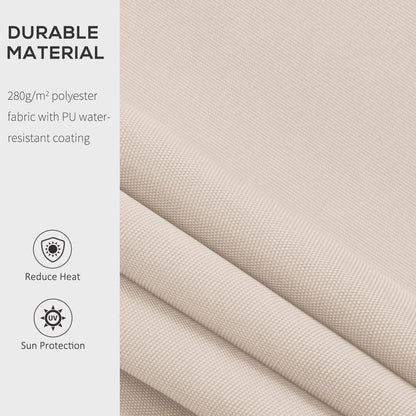 Manual Retractable Awning, 3x2.5 m-Ivory White
