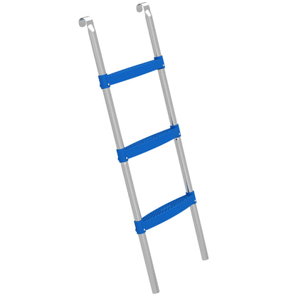 Trampoline Ladder, 3-Steps with Horizontal Wide Steps, Universal Hook, Galvanised Steel Frame, 150kg Load Capacity