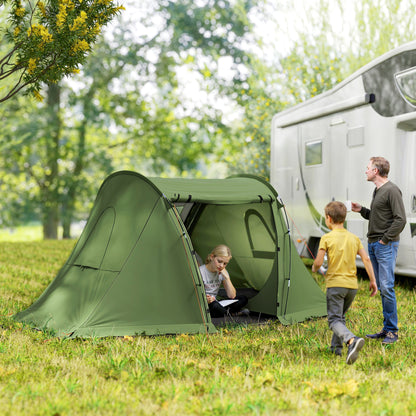 3 Man Camping Tent with Living Area and 2 Bedrooms, 3000mm Waterproof Family Tent with Sewn-in Groundsheet and bag