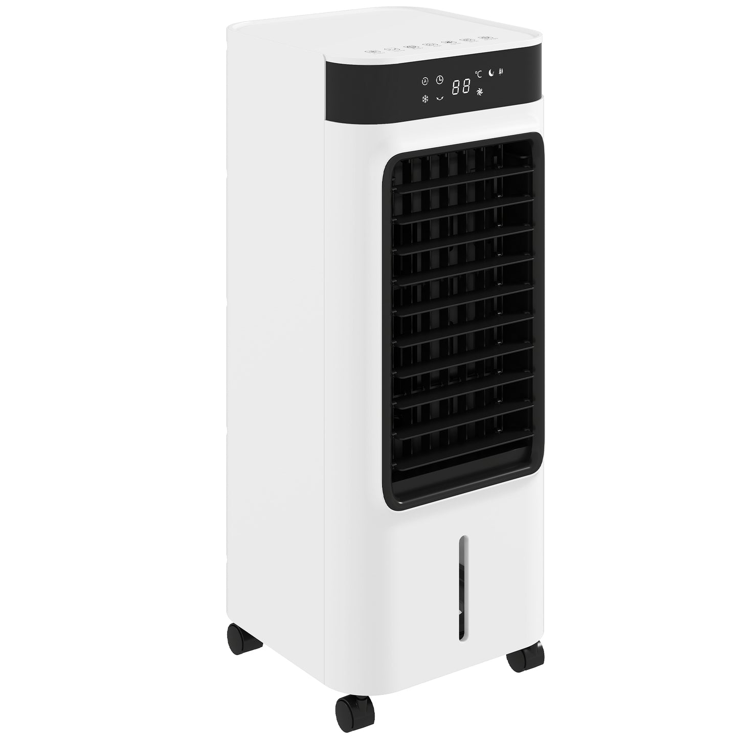 Portable Air Cooler, 3-In-1 Evaporative Air Cooler with 7 Litre Water Tank, 48° Oscillation, White