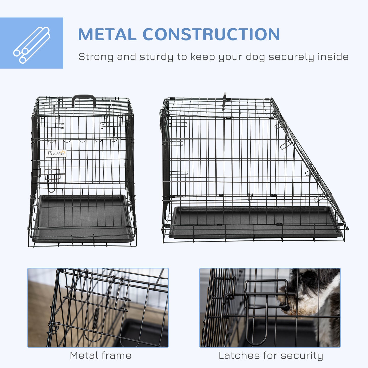 Trapeze Collapsible Dog Pet Travel Box Cage Removable Tray 78 x 47 x 55cm