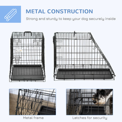 Trapeze Collapsible Dog Pet Travel Box Cage Removable Tray 78 x 47 x 55cm