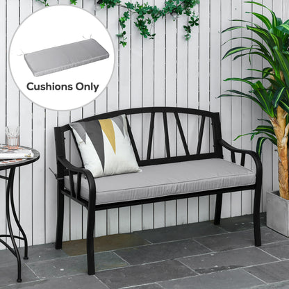 2 Seater Garden Bench Cushion -Light Grey
