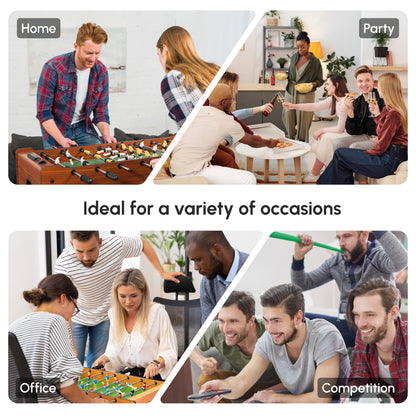 Football Table Heavy Duty 84.5cm for Arcades, Pub, Game Room, 8 Rods, 2 Foosballs