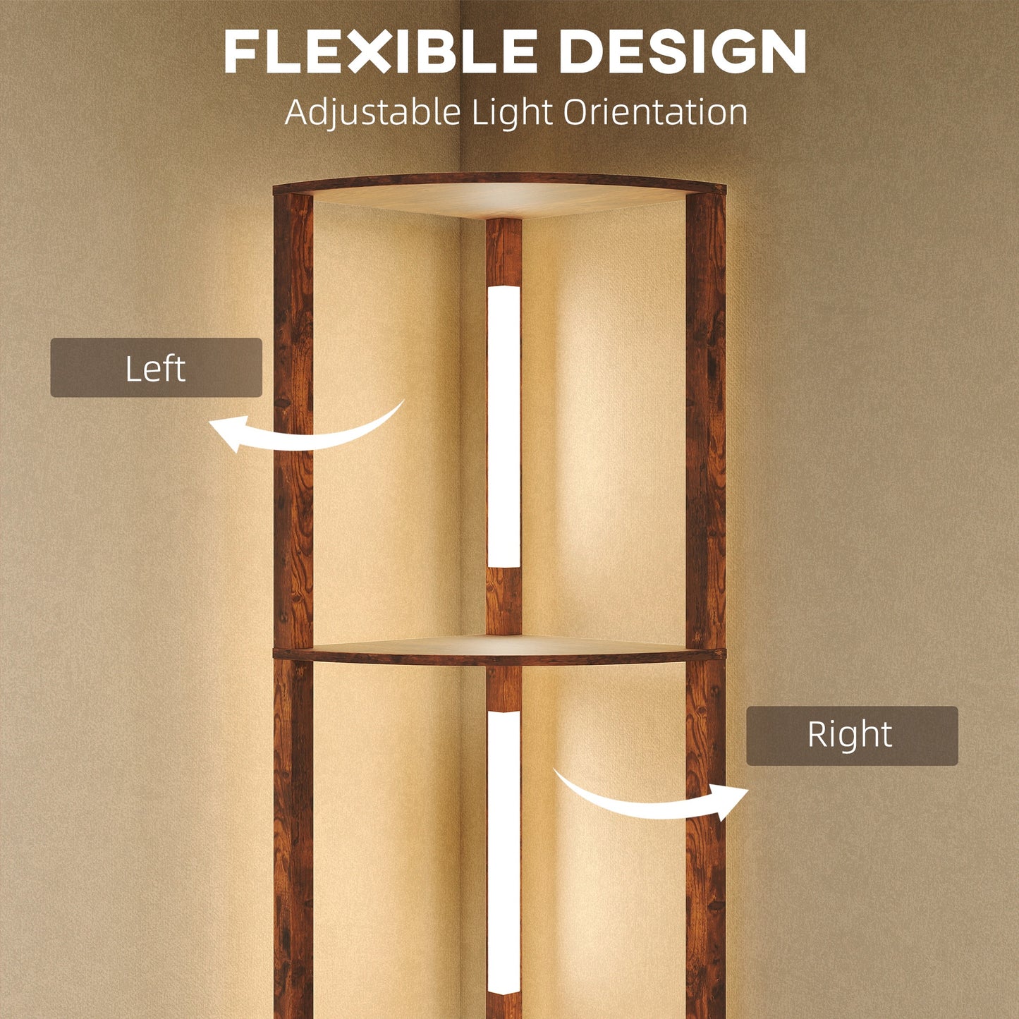 4-Tier Corner Floor Lamp