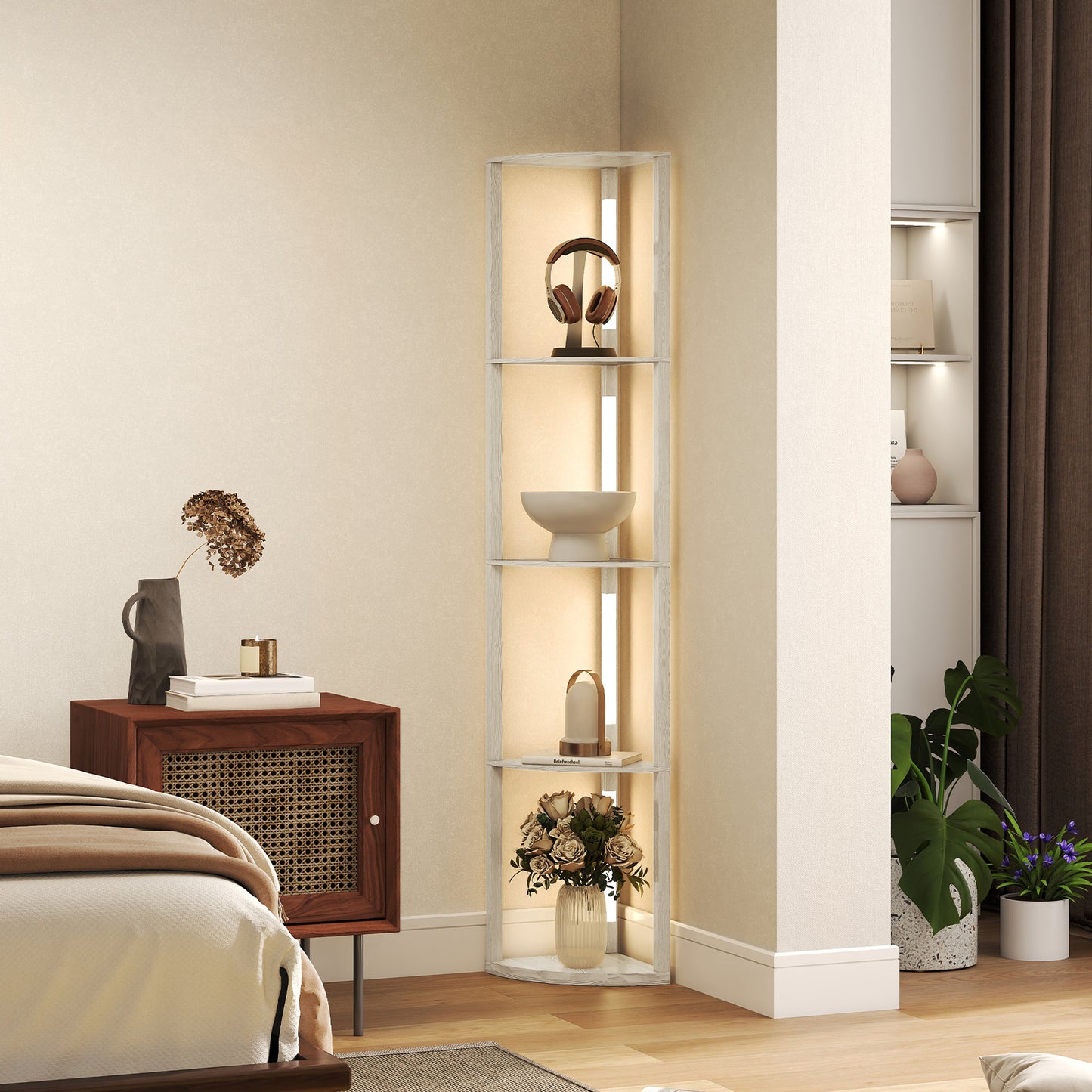 4-Tier Corner Floor Lamp