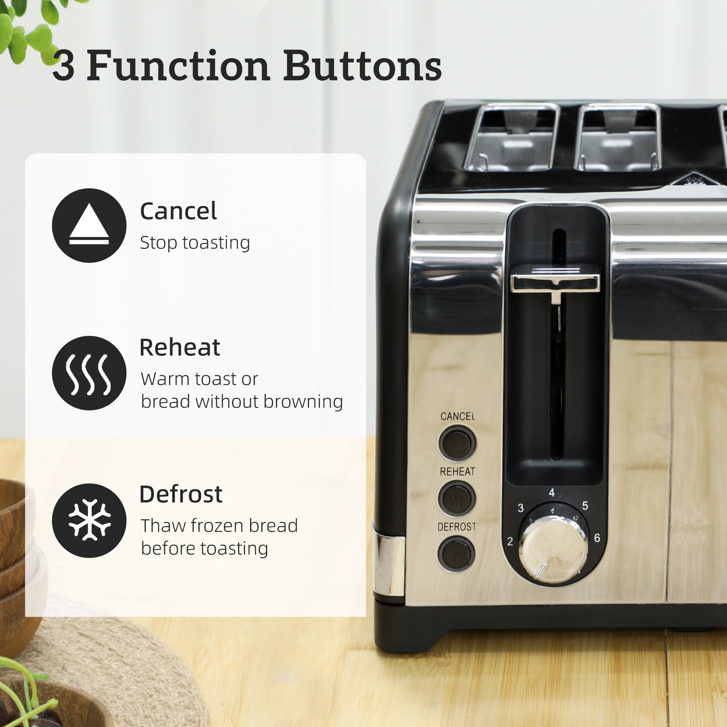 Sleek Textured Kettle and Four-Slice Toaster Set - Black