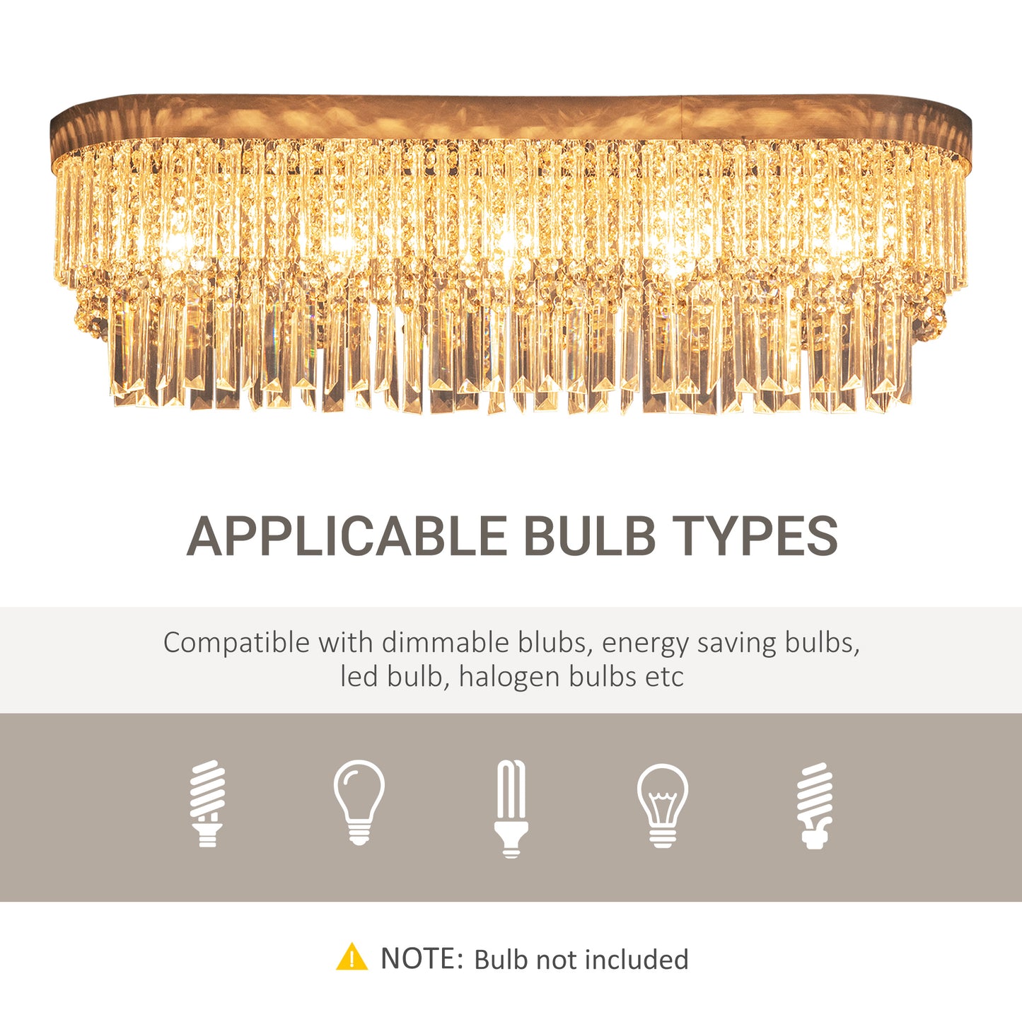 Modern Raindrop Crystal Chandelier, Round Rectangular hanging Ceiling Light, Linear Hanging Lighting