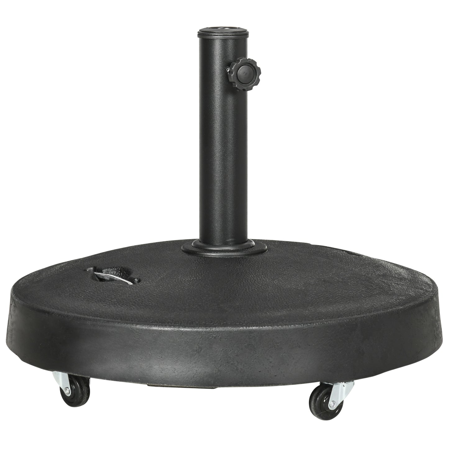 25kg Resin Garden Parasol Base with Wheels and Retractable Handles
