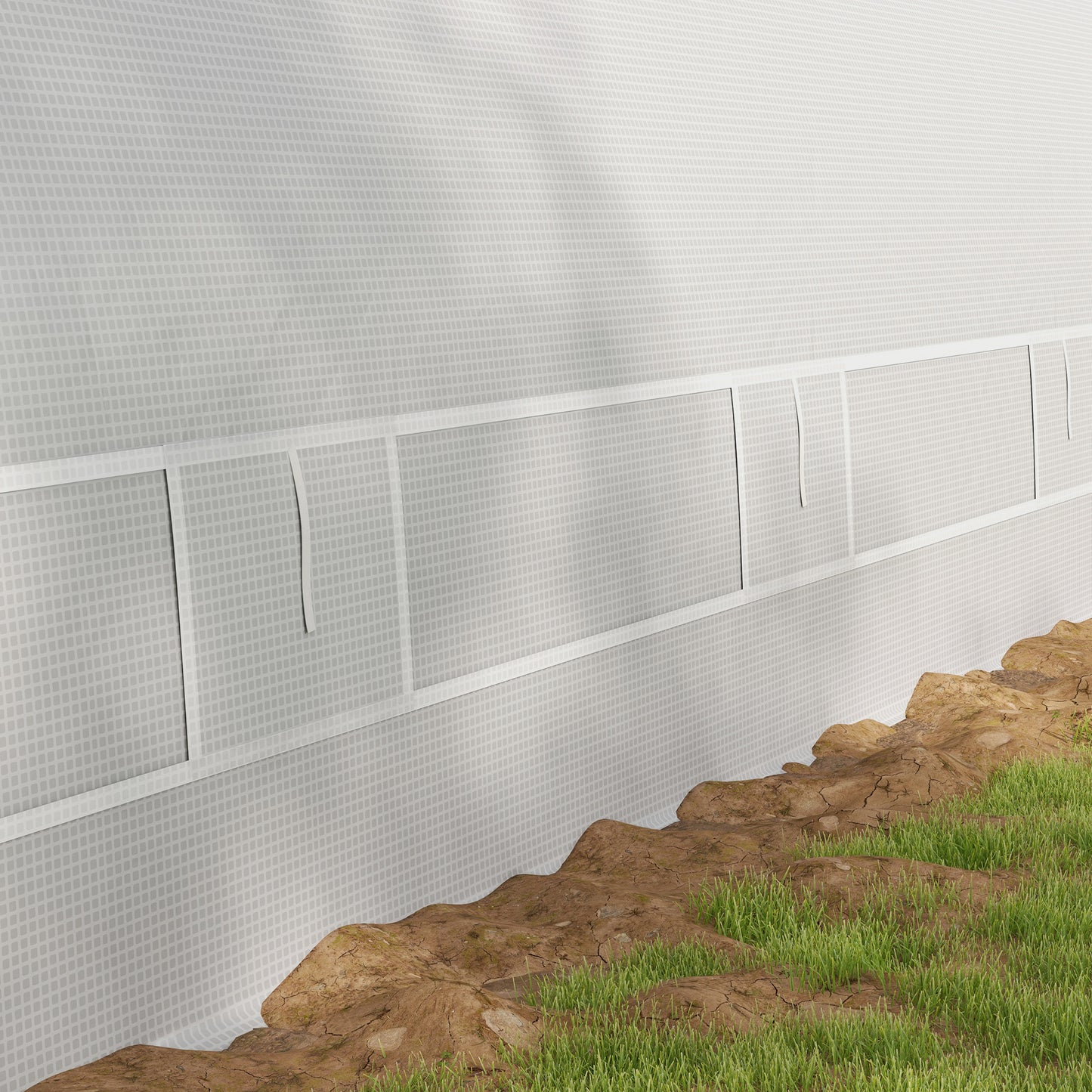 6x3m Polytunnel Greenhouse for Seedlings & Plants Upgraded Structure Mesh Door Windows, White
