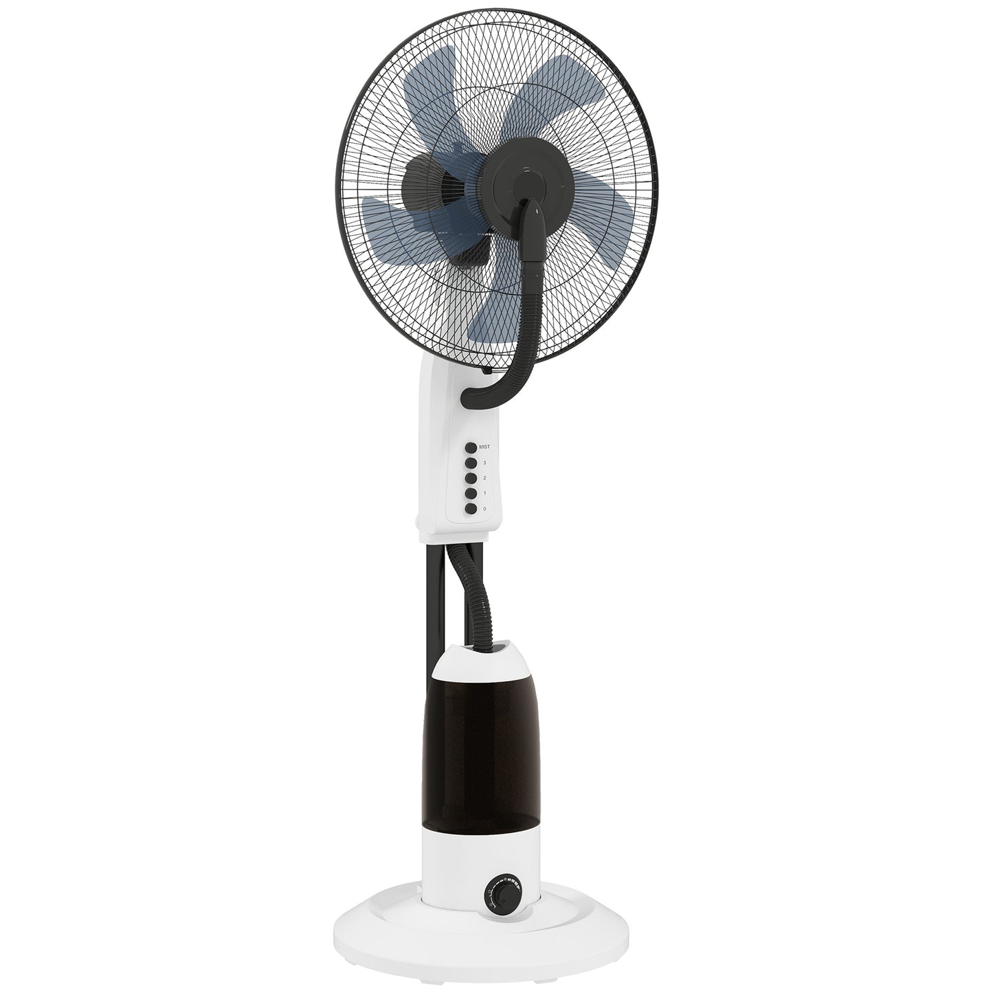 Spray Misting Fan, Floor Fan with Water Mist Spray, 70° Oscillation, Tilt Head, 3 Speeds, 2.8L Water Tank, White