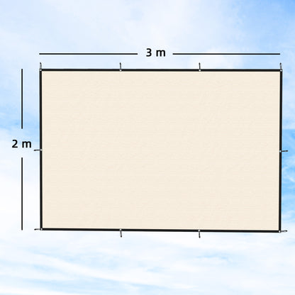 Sun Shade Sail UV Protection Canopy with Stainless Steel Eyelets for Patio Garden 2 x 3 m Beige