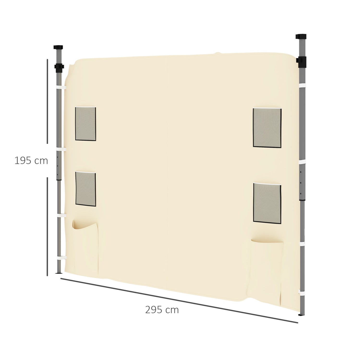 195 x 295cm Replacement Gazebo Sidewall - Beige