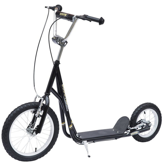 Kids Scooter, Teen Kick Scooter with Rubber Wheels, 16" Front Wheel, Height Adjustable Handlebar, Dual Brakes, Kick Stand