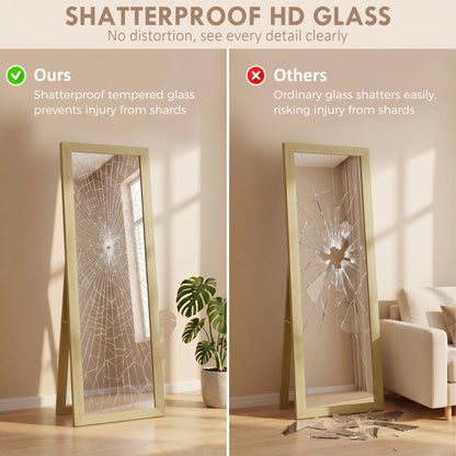 37 x 157 cm Full Length Mirror - Natural