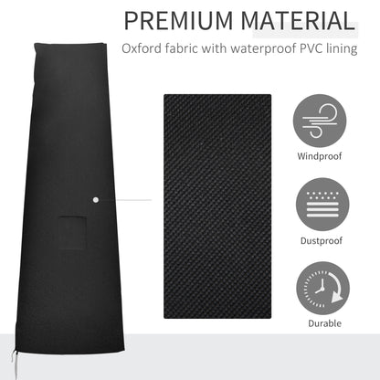 Garden Parasol Cover, Waterproof Outdoor Cantilever Banana Umbrella Protector, 300D Oxford Fabric