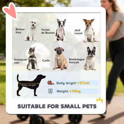 Pet Stroller, Foldable Dog Cat Stroller with Detachable Carrier, Wheels, Storage Basket, Secure Leash