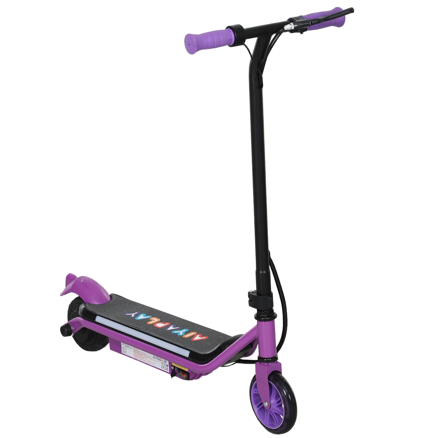 Electric Scooter for Kids Aged 6-14 Years, with Colourful Lights, Purple