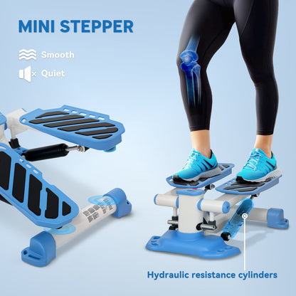 Portable Mini Stepper, Steppers for Exercise Workout with LCD Display Monitor, Anti-skid Foot Pedals for Home Gym Office