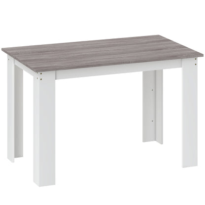 Dining Table for 4-6 People, Kitchen Table with Wood Effect for Dining Room, Grey