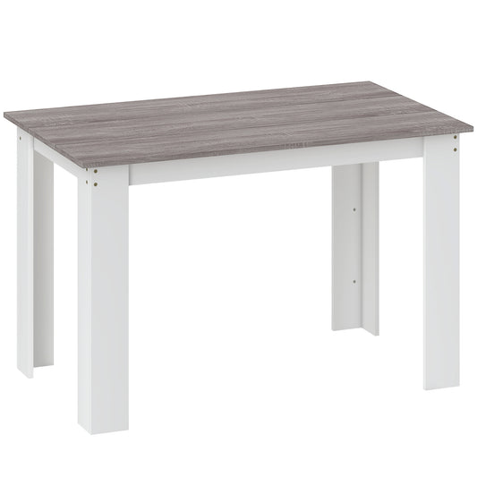 Dining Table for 4-6 People, Kitchen Table with Wood Effect for Dining Room, Grey