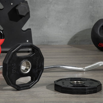 Olympic Weight Plates Set, Metal and Rubber Bumper Plates Weights Discs with 2"/5cm Holes