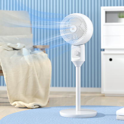 32" Pedestal Fan, 70° Oscillating 90° Vertical Tilt Air Circulator with 3 Speeds, Standing Fan for Home Office, Bedroom
