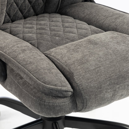 Office Chair, Ergonomic Desk Chair with Flip-up Armrest, Pocket Springs, Swivel Wheels, Adjustable Height, Dark Grey