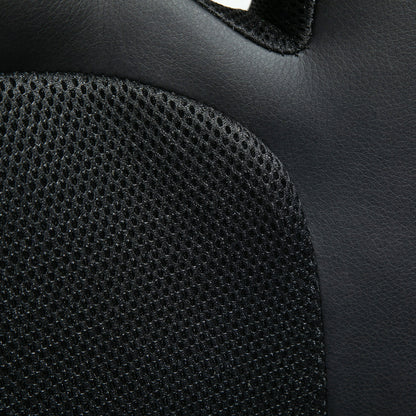 Office Chair Faux Leather Swivel Computer Desk Chair for Home Office with Wheels Armrests Black