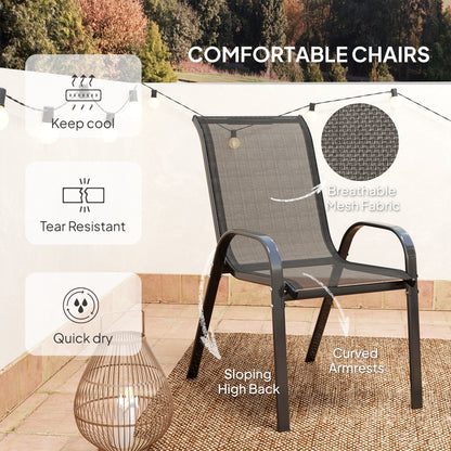 Three-Piece Outdoor Garden Set - Black