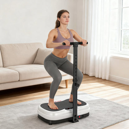 Vibration Plate, with Adjustable/Removable Handle, Preset Modes, 50 Speeds
