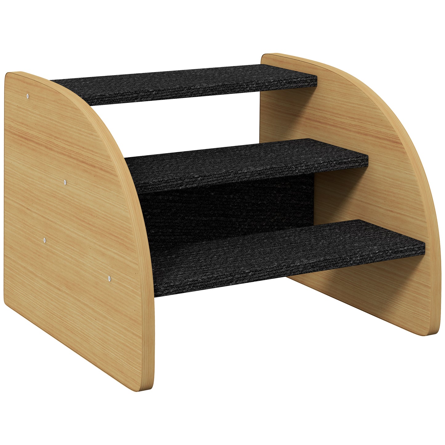 Dog Steps for Sofa and Bed, 3-Step Dog Stairs, Pet Stairs with Side Panels, Non-Slip Feet for Small Puppies
