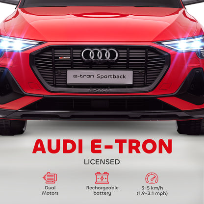 Audi E-tron Licensed 12V Kids Electric Ride on, Electric Car for Kids, with Parental Remote, Music Lights MP3