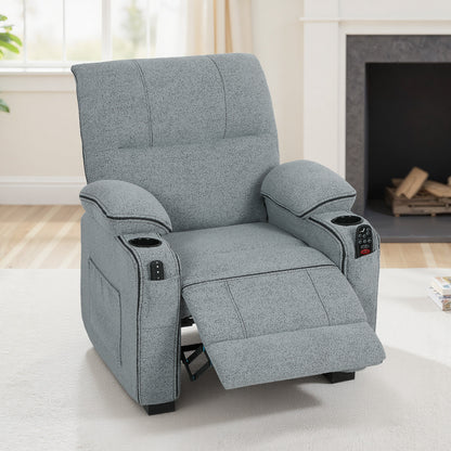 Electric Massage Recliner Armchair with Vibration, Heat, Whisper-Quiet Motor, Memory Function
