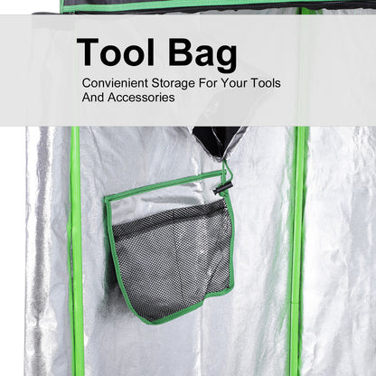 Grow Tent Reflective Mylar Hydroponic with Adjustable Vents and Floor Tray for Indoor Plant Growing