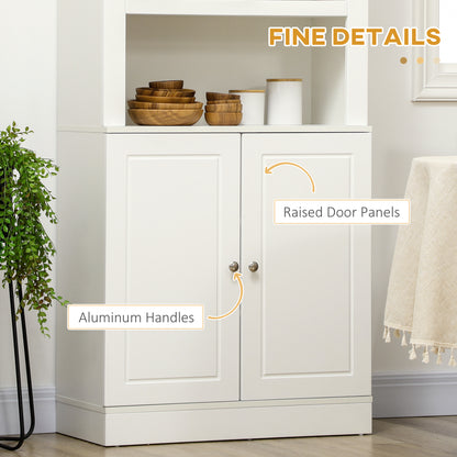 Kitchen Cupboard with 6-tier Shelving, Freestanding Storage Cabinet Sideboard